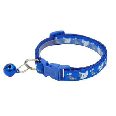 Guler pentru pisici, imprimeu colorat cu desene animate, pisici, guler pentru catelus, cu clopote, guler cu catarama din nailon reglabil, animale de companie, caini, gat, accesorii pentru pisici