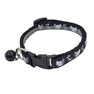 Guler pentru pisici, imprimeu colorat cu desene animate, pisici, guler pentru catelus, cu clopote, guler cu catarama din nailon reglabil, animale de companie, caini, gat, accesorii pentru pisici