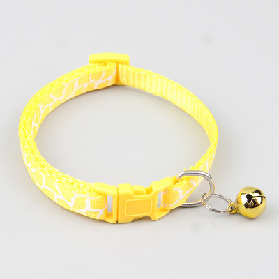 Guler pentru pisici, imprimeu colorat cu desene animate, pisici, guler pentru catelus, cu clopote, guler cu catarama din nailon reglabil, animale de companie, caini, gat, accesorii pentru pisici