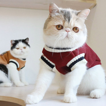 Χριστουγεννιάτικο πουλόβερ για σκύλους πουλόβερ Ρούχα για μικρά σκυλιά Γιλέκο γάτας Puppy Jacket Pet Cat Clothing Kitty Ubranka Dla Psa