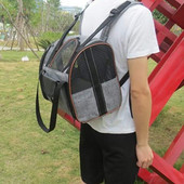 Τσάντα μεταφοράς κατοικίδιων εξωτερικού χώρου Πολυλειτουργικό σακίδιο πλάτης αναπνέουσες πτυσσόμενες τσάντες εξόδου Ανθεκτικές σε τριβή και δαγκώματα από ζώα