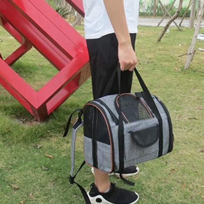 Τσάντα μεταφοράς κατοικίδιων εξωτερικού χώρου Πολυλειτουργικό σακίδιο πλάτης αναπνέουσες πτυσσόμενες τσάντες εξόδου Ανθεκτικές σε τριβή και δαγκώματα από ζώα