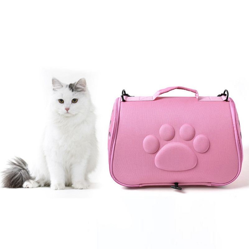 Geantă de transport pentru animale de companie Geantă de umăr pliabilă portabilă pentru călătorie în aer liber Geantă de mână respirabilă pentru câini mici, pisici, genți pentru animale de companie