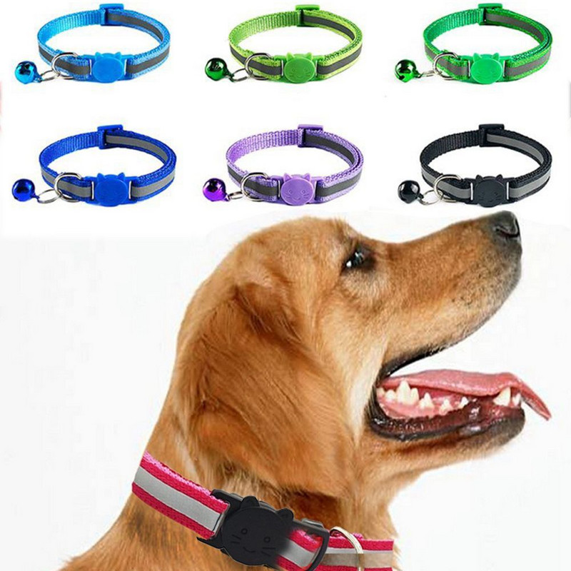 Πόρπη ασφαλείας με κουδούνι Προϊόντα για χαριτωμένα κατοικίδια Ζωηρόχρωμα νάιλον περιλαίμια για κατοικίδια Αξεσουάρ για γάτες Κολιέ γάτας Γιακάς γάτας