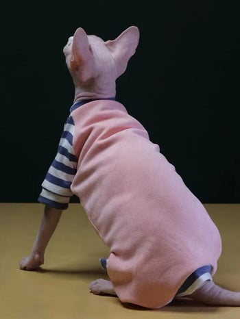 Ολόσωμη φόρμα για γατάκια από βαμβακερά βαμβακερά Sphinx για γατάκια Ζεστό μπουφάν ροζ κουταβιού Μικρά σκυλιά Kitty πουλόβερ φθινόπωρο
