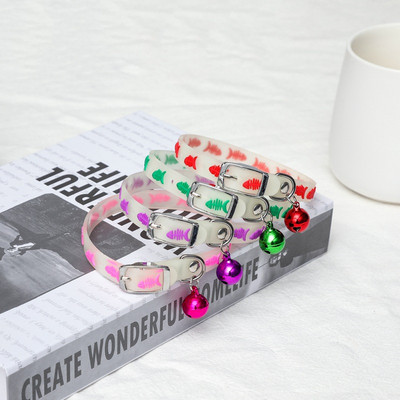 Svjetleća ogrlica za pse, mačke protiv gubitka, fluorescentna silikonska mačka, svjetleća ogrlica sa zvončićima, prsten za pse, pribor za pse, mačke