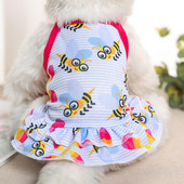 Animal de desene animate imprimeu haine pentru pisici de companie de vară XXL husky rochie elegantă fustă respirabil cu elastic înalt pentru câini haine în stil occidental