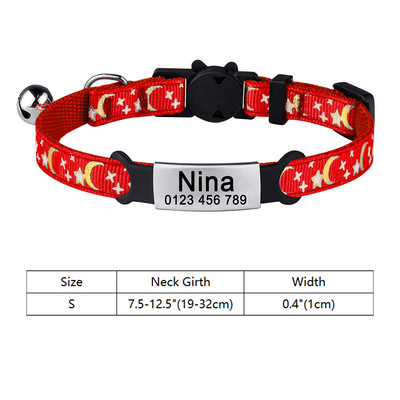 Personalizat, ajustabil, guler de pisică din nailon Papion Produse pentru animale de companie Mic, mare, pisicuță, guler floral, accesorii, etichetă, colier mic