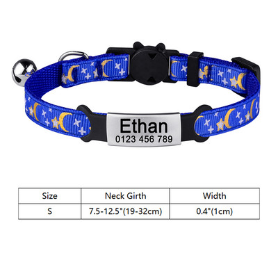 Personalizat, ajustabil, guler de pisică din nailon Papion Produse pentru animale de companie Mic, mare, pisicuță, guler floral, accesorii, etichetă, colier mic