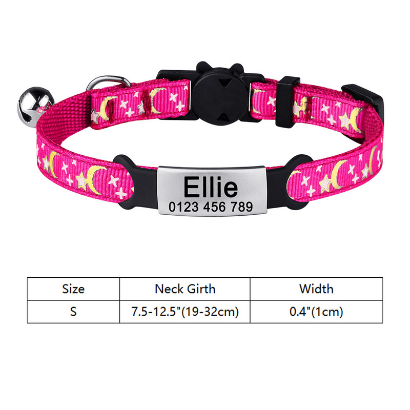 Personalizat, ajustabil, guler de pisică din nailon Papion Produse pentru animale de companie Mic, mare, pisicuță, guler floral, accesorii, etichetă, colier mic