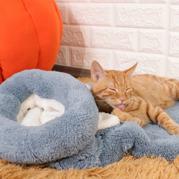 Upgrade котешки спален чувал Самозатоплящ се котешки чувал Cat Kittern Bed Puppy Малко куче Bumper Bed Ultra Soft Magic Sleeping Bag Grey