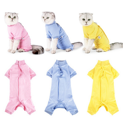 Κοστούμι αποκατάστασης γάτας πουκάμισο για γατάκι που αναπνέει κατά των πληγών μετά από χειρουργική επέμβαση Φορέστε ρούχα για κατοικίδια