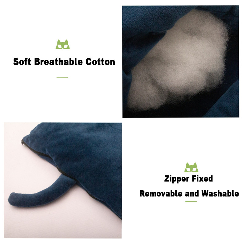 Κρεβάτι γάτας Χειμερινό αφαιρούμενο ζεστό μισόκλειστο υπνόσακος για κατοικίδια Κρεβάτι για σκύλους Σπίτι για γάτες Μαξιλάρι φωλιάς με μαξιλάρι