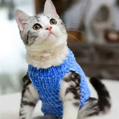 Odjeća za mačke Ručno rađeni džemper Topli prsluk Kaput od vune od nerca Jesen Zima Bezdlaka mačka Sfinga Odjeća za mačke Božićna novogodišnja haljina