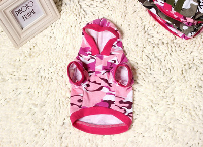 Novi pamučni maskirni mačji kostimi odijelo Army Green roza majica s kapuljačom Pet Puppy Proizvod za male pse Mačke Proljeće Jesen Zima