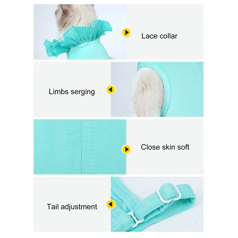 Odijelo za sterilizaciju kućnih ljubimaca Čipkasti izrez Kućni ljubimac Štene Rehabilitacija mačaka Zaštitna odjeća Oprema za kućne ljubimce