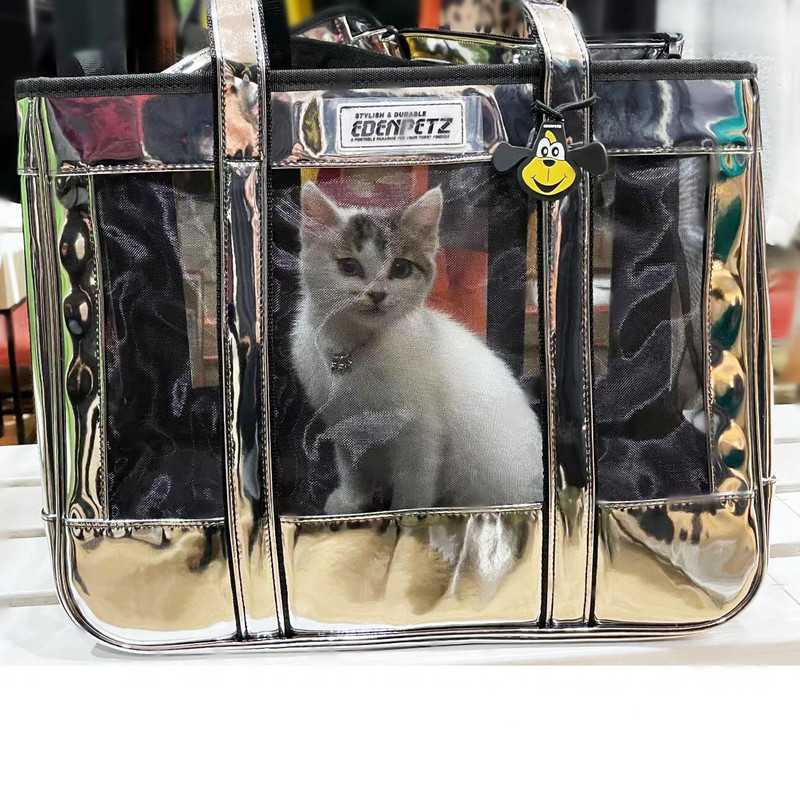 EDENPETZ prozračna mrežasta kožna nosiljka za pas, pas, mačka, modna velika putna torba za nošenje, torba za nošenje na rame