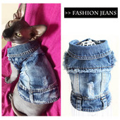 Spring Cat Jeans Vest Series Fashion Denim Haine pentru pisici Sphynx Casual Cowboy Kitten Coat Jacket Costumul pentru animale de companie XS-XXL 10E
