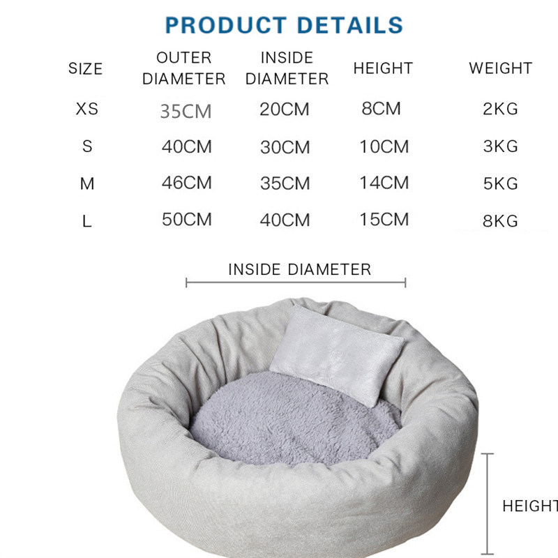 Kreveti za mačke Prostirke Kuća za spavanje Mekani pamuk Udobna kućica za uzgajalište Punjeni jastuk za kućne ljubimce Krevet za spavanje Samll Psi Odvojivi pribor za mačke