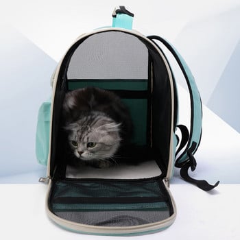 YISIUS Cat Carrier Bag Преносима котешка раница Прозрачна чанта за котки Дишаща раница Носене на малки кучета