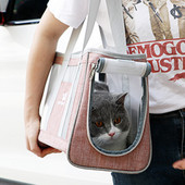 Prozračna, ležerna putna torba za nošenje na rame za mačiće, štene, transportna torba, vodootporna, sklopiva vanjska nosiljka za kućne ljubimce, mačke i pse