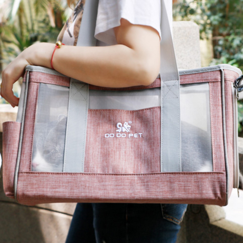Prozračna, ležerna putna torba za nošenje na rame za mačiće, štene, transportna torba, vodootporna, sklopiva vanjska nosiljka za kućne ljubimce, mačke i pse
