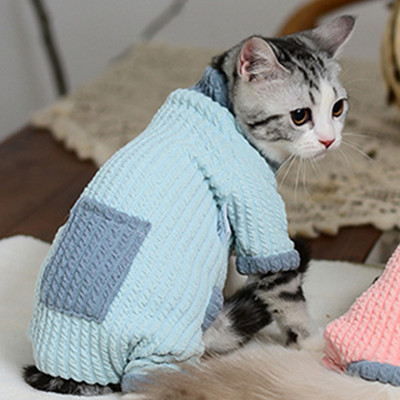 Zimska odjeća za mačke Sfinge Jesen Mačići Kombinezon Tople majice s mašnama Odjeća za sfinge Kostim DevonRex Ragdoll Ružičasti džemper