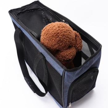 Дишаща удобна чанта за носене на котки Преносима външна чанта за носене на рамо за куче Единична чанта