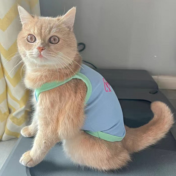 Καλοκαιρινή γάτα Κουτάβι Ρούχα Επιστολή εκτύπωσης για κατοικίδια Καμιζόλα για γάτες Small Dogs Sphynx Clothing Kitten Sport Vest Outfit ropa para gatos