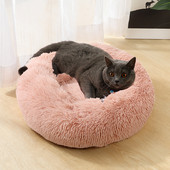Mekani krevet za mačke za male mačke, pse, okrugla kućica, udobna topla plišana prostirka, kauč, deka za spavanje, jastučić za štene, dodaci za mačke