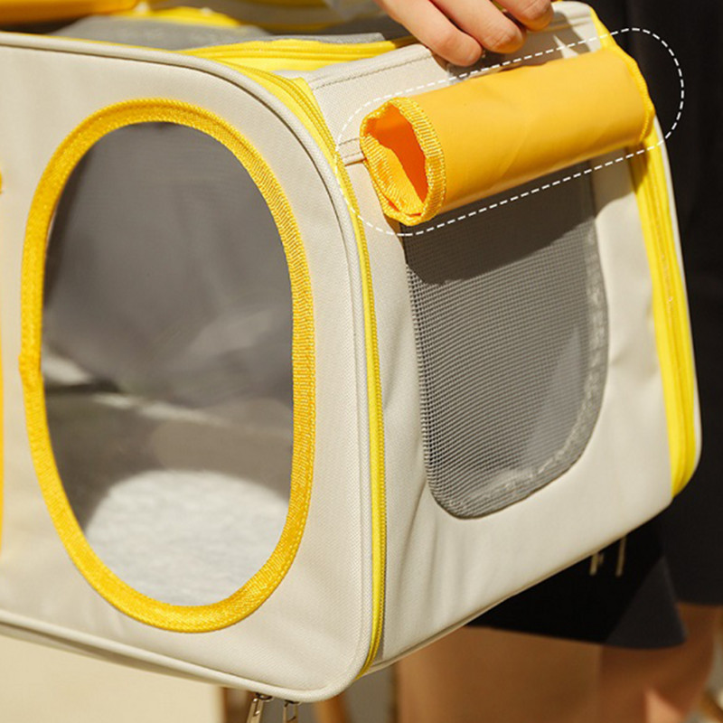 Γάτες τσάντα μεταφοράς για γάτες πτυσσόμενο μεγάλο χώρο τριών όψεων αερισμού ρυθμιζόμενοι ιμάντες ώμου Ισχυρές φορητές προμήθειες για γάτες