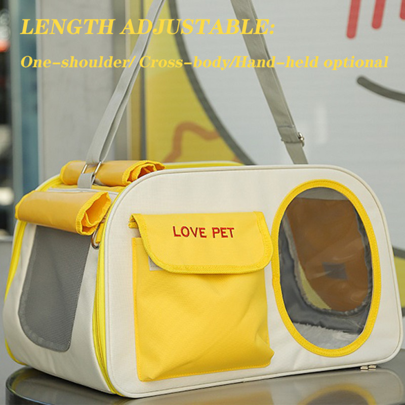 Γάτες τσάντα μεταφοράς για γάτες πτυσσόμενο μεγάλο χώρο τριών όψεων αερισμού ρυθμιζόμενοι ιμάντες ώμου Ισχυρές φορητές προμήθειες για γάτες