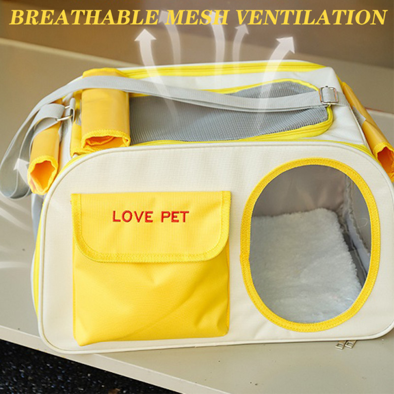 Γάτες τσάντα μεταφοράς για γάτες πτυσσόμενο μεγάλο χώρο τριών όψεων αερισμού ρυθμιζόμενοι ιμάντες ώμου Ισχυρές φορητές προμήθειες για γάτες