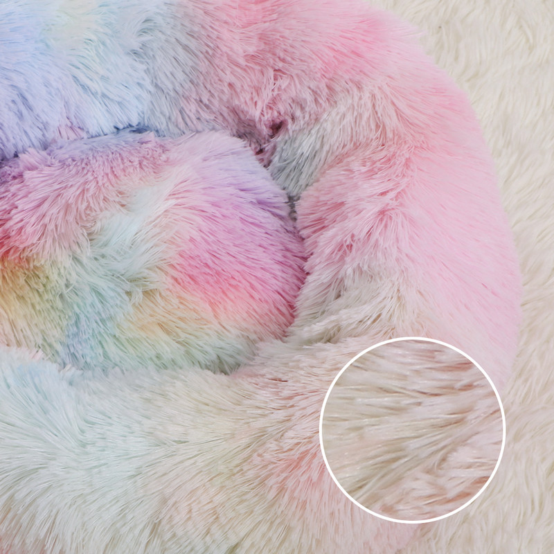 Donut Dog Bed Topao, mekani, dugi plišani jastuk za kućne ljubimce za Samll, veliku kućicu za pse, krevet za mačke, perivu kauč za pse, potrepštine za pse