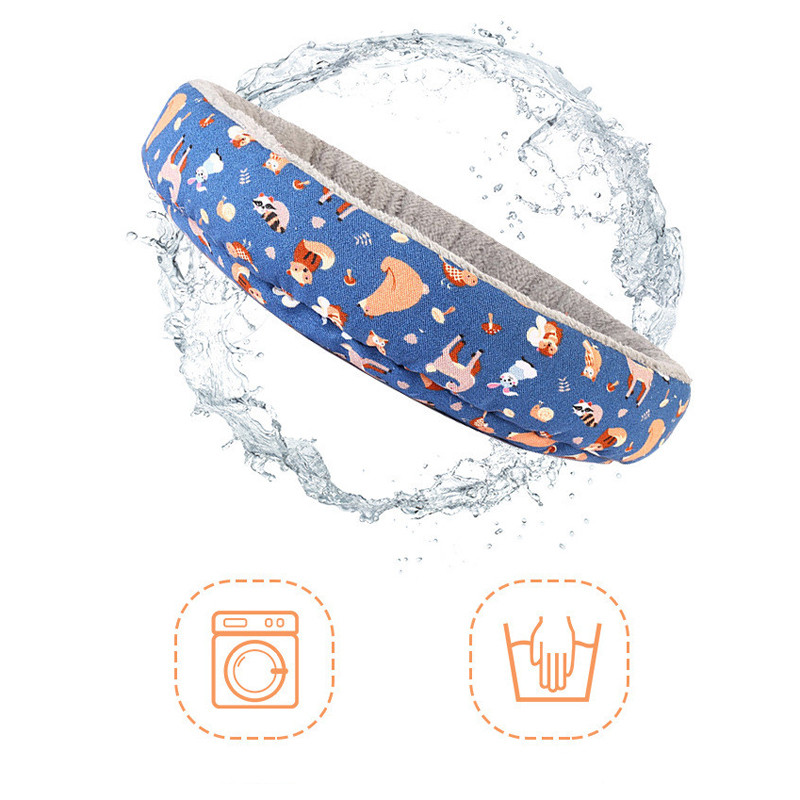 Pat moale pentru pisici Casă Pat rotund, pliabil, covoraș de dormit pentru câini, pernă, cuib, canisă caldă, covoraș pentru animale de companie, cuib pentru cățeluș, ascunsă, burger, pâine, iarnă