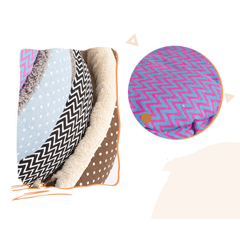 Pat moale pentru pisici Casă Pat rotund, pliabil, covoraș de dormit pentru câini, pernă, cuib, canisă caldă, covoraș pentru animale de companie, cuib pentru cățeluș, ascunsă, burger, pâine, iarnă