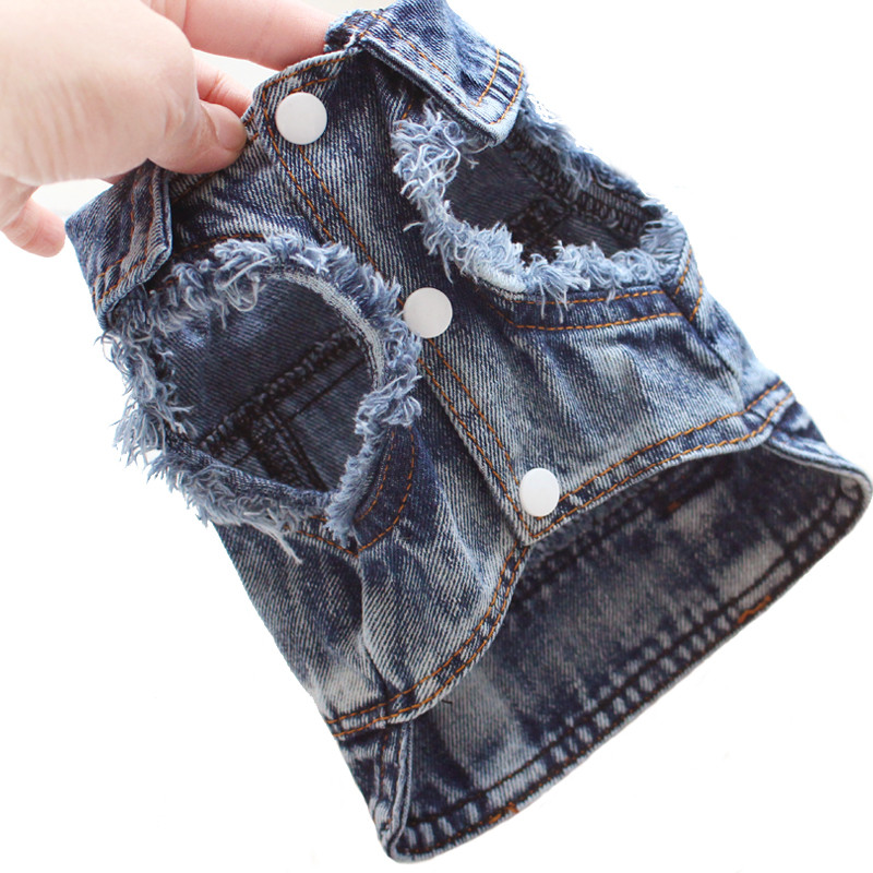 Ρούχα για γάτα Sphinx Ανοιξιάτικο μπουφάν τζιν γάτα για γατάκια για μικρά σκυλιά αμάνικο γιλέκο πέτο Τζιν παλτό Στολή γάτας Chihuahua York