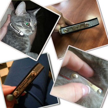 Εξατομικευμένο γιακά με γράμματα γάτας Ανακλαστικά κολάρα για κατοικίδια με χαραγμένο όνομα Αριθμός τηλεφώνου Ετικέτα ID για μικρά σκυλιά Kitty Neckband