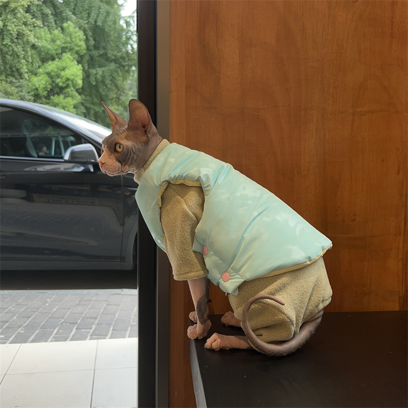 Zimska odjeća bezdlake mačke sfinge podebljava se kako bi zadržala toplinu Odjeća za četveronožne mačke Devon prekriva trbuh Za sprječavanje gubitka dlake