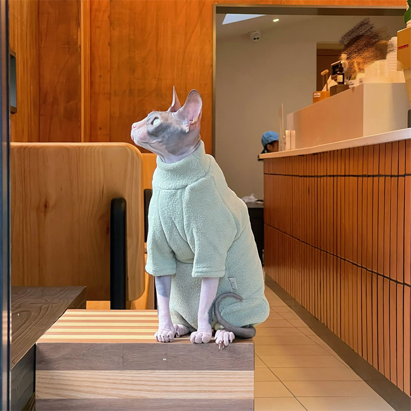 Zimska odjeća bezdlake mačke sfinge podebljava se kako bi zadržala toplinu Odjeća za četveronožne mačke Devon prekriva trbuh Za sprječavanje gubitka dlake