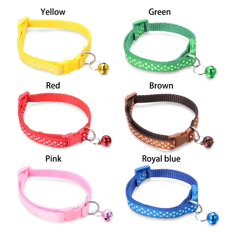 1PC šareni najlonski privjesak sa šljokicama, zvono, podesive ogrlice za pse, mačke, štene, ogrlice s mačićima s kopčom, dodaci za mačke, potrepštine za kućne ljubimce
