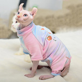 Odjeća za mačke sfinge Zimske tople mačke za kućne ljubimce Meke majice s kapuljačom Pulover Kombinezon za mačke sfinge Odjeća za slatke kostime za male pse