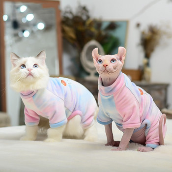 Ρούχα για γάτες Sphynx Χειμωνιάτικα ζεστά κατοικίδια Γάτες Μαλακές κουκούλες Πουλόβερ Sphinx Cat Jumpsuit Ρούχα Χαριτωμένα κοστούμια για κατοικίδια για μικρά σκυλιά