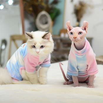 Ρούχα για γάτες Sphynx Χειμωνιάτικα ζεστά κατοικίδια Γάτες Μαλακές κουκούλες Πουλόβερ Sphinx Cat Jumpsuit Ρούχα Χαριτωμένα κοστούμια για κατοικίδια για μικρά σκυλιά
