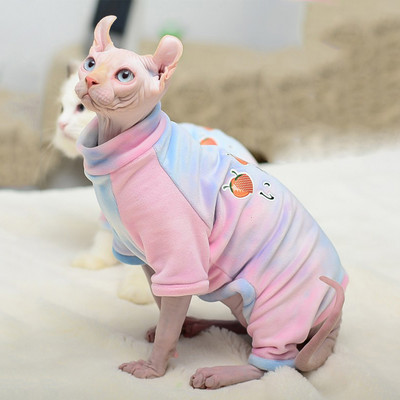 Odjeća za mačke sfinge Zimske tople mačke za kućne ljubimce Meke majice s kapuljačom Pulover Kombinezon za mačke sfinge Odjeća za slatke kostime za male pse