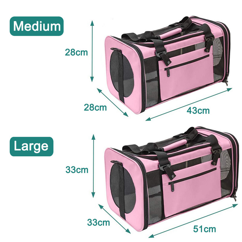 Geantă portabilă de transport pentru pisici, plasă respirabilă, genți de umăr pliabile, pentru călătorie în aer liber, transport pentru pisici, geantă de transport pentru pisici