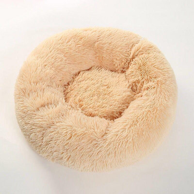 10 χρώματα Super μαλακό κρεβάτι γάτας Στρογγυλό καλάθι ύπνου με χνουδωτό μακρύ βελούδινο ζεστό χαλάκι για κατοικίδια Χαριτωμένο ελαφρύ άνετο ρείθρο αφής