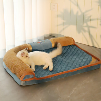 Легло за котки Hoopet с възглавница Премиум подложка за котки Спален диван за кучета L-3XL Подложка за спане на голдън ретривър Лабрадор Стоки за домашни любимци