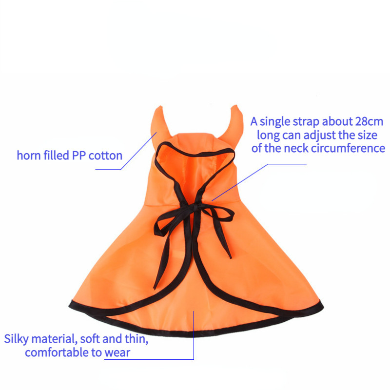 Halloween Rog Ogrtač za kućne ljubimce Pelerina Kostim za psa Odjeća za mačke Ogrtač s kapuljačom Pribor za Noć vještica Pas za Noć vještica