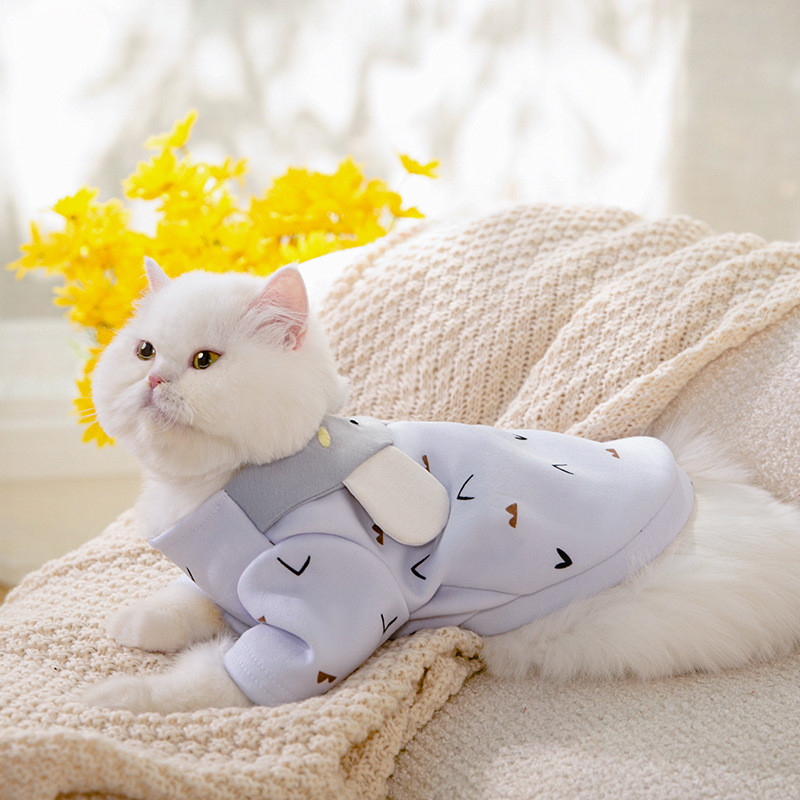 Armas Karu Lemmiklooma kampsun Talvine karvutu kass Sinine kass juuste väljalangemise vastane pullover Väike koer Kahe jalaga riided kassi riided hulgimüük
